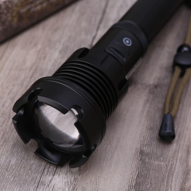 Super Bright Strong Lights Focusing LED Flashlight Outdoor Portable Built-in Rechargeable Battery Multi-function Lights