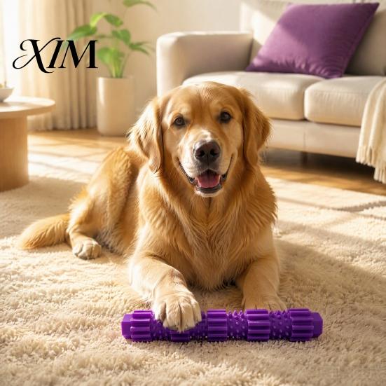 Tough Chewing Toys for Large Dogs Spiky Dog Chew Stick, Indestructible Toy, Teeth Cleaning Pet Small Medium Toy with Treat Dispensing Hole Aggressive