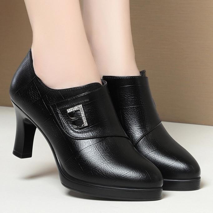 Fashion 7.5cm 9cm Heel Deep Mouth Women's Platform Pumps Women Shoes 2024 Fall Winter High Heels Shoes Ladies Office Party Shoes
