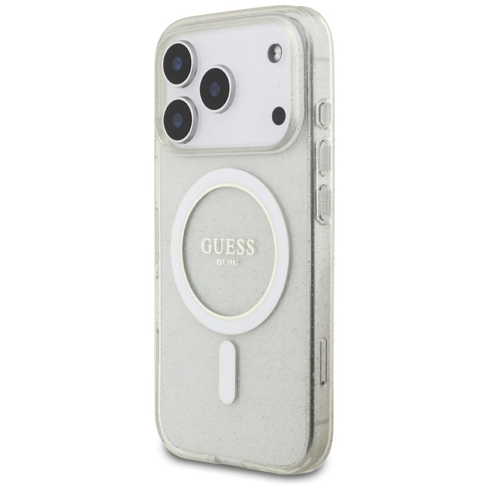 Etui Guess Iml Glitter Pearl Strap       Magsafe Do Iphone 17 Pro Przezroczysty