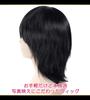 CaseEden Cosplay Wig, Premium Short Hair, 35cm, Black, 6065