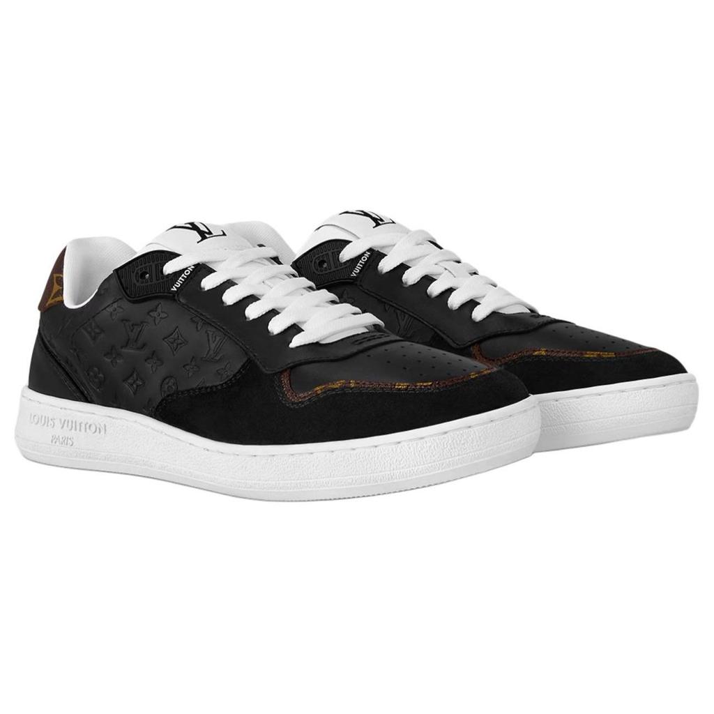 LOUIS VUITTON Stadium Leather Low top Skateboard Shoes Women's Black 1ACUJ3