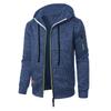 Men's Casual Jacquard Knit Hoodie Cardigan