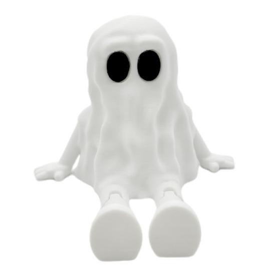 1/3 ks 3D tištěná Halloweenská figurka ducha s pohyblivými klouby, soška ducha s kloubovýma nohama, antistresová mini fidget hračka ducha, dekorace