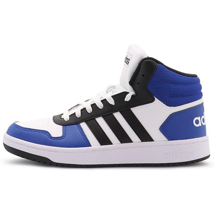 adidas Hoops 2.0 Mid White Blue Black Men s G55053 EU 44