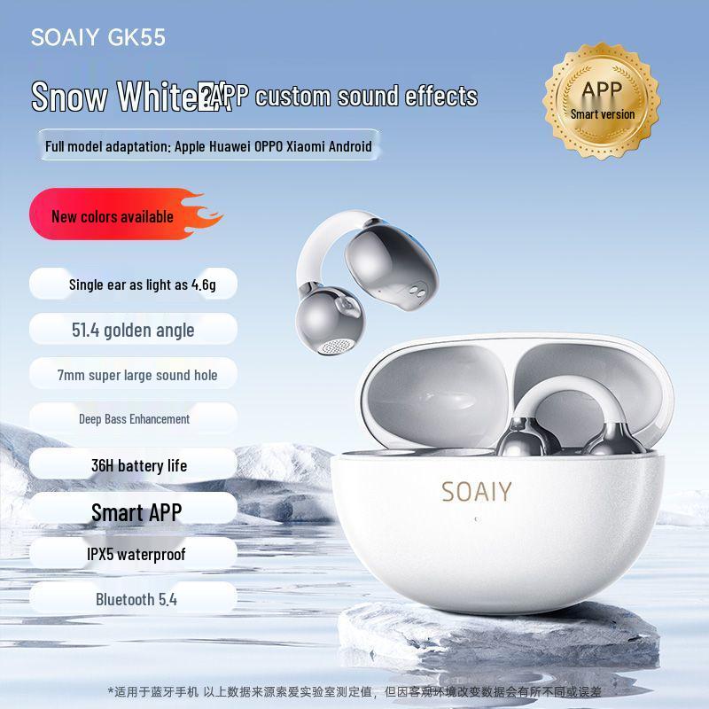 SOAIY GK55 Clip-On Wireless Bluetooth Air Conduction Sports Headphones 2025