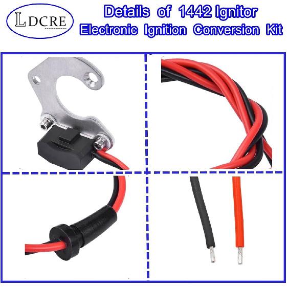 1442 Ignitor Electronic Ignition Conversion Kit, Pertronix Electronic Ignition Kit Compatible with IHC 4 Cylinder