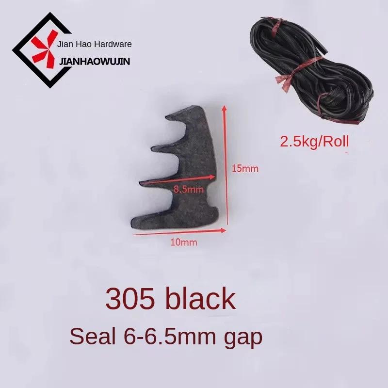 10M doors and windows slot thong Aluminum Alloy fixed glass strip doors and windows three EPDM seal strip Rubber strips