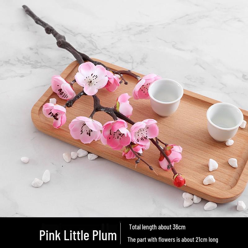 Wintersweet Bonsai Arrangement: Artificial Plum & Peach Blossom Branches for Indoor Living Room Decor