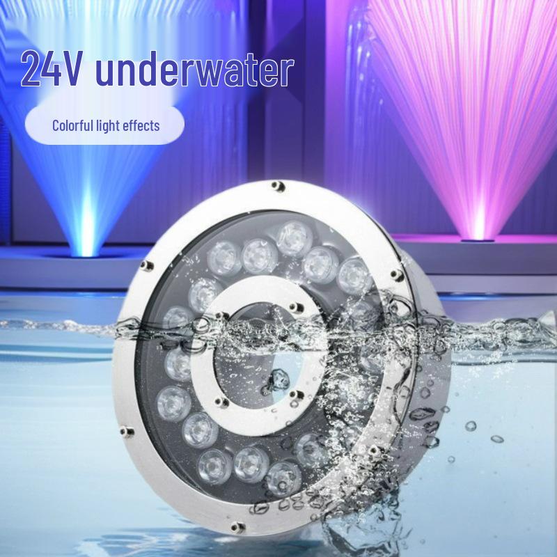 Underwater LED Fountain Light: Colorful, Waterproof, Ring-Shaped Spotlight for Pool or Fish Pond (12V/24V)