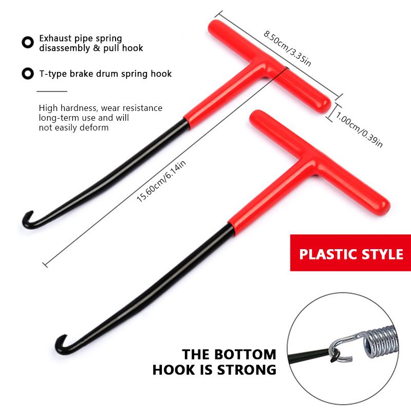 SEAMETAL Motorrad Auspuff Federzieher Demontagewerkzeug Rutschfester Griff T-förmiges Feder Einbau Demontagewerkzeug für Roller