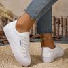 Fashion Women's Casual Sport Shoes 2025 Spring Autumn New Style Versatile Fashionable Student Academic Style Flat Shoes Rubber