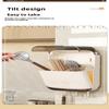 Wall Mounted Kitchen Cutlery Holder Breathable Dust-Proof Utensil Drainer No Punching With Lid Chopstick Storage Box