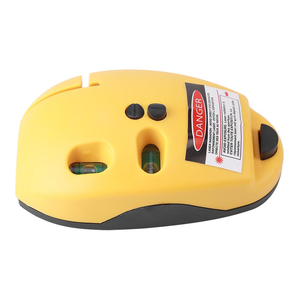 2 Lines Vertical Horizontal Line Infrared Laser Level Right Angle Measuring Tool Yellow