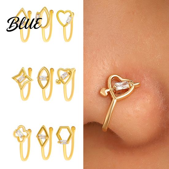 High-end Nose Jewelry 5 Pcs Ring Hoops for Women Geometry