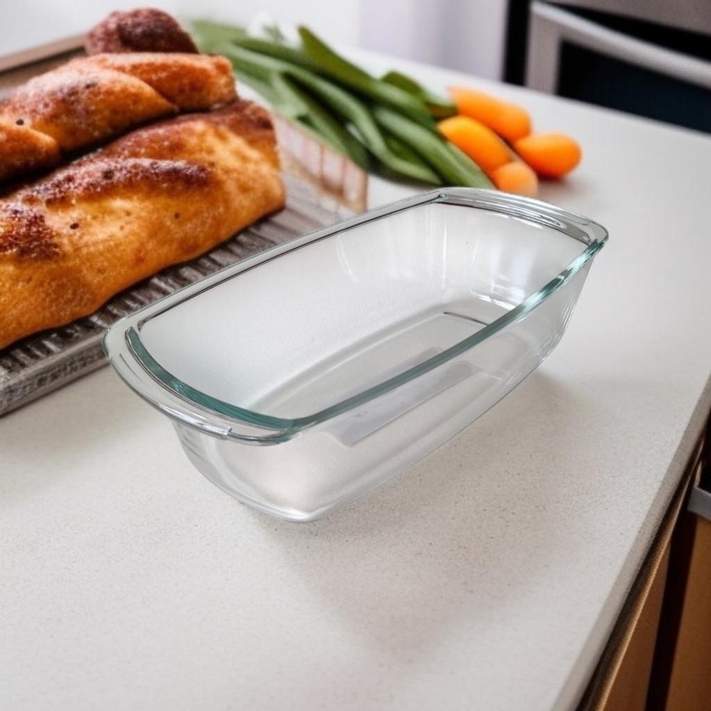 GLASS CAKE FORM HEAT-RESISTANT BAKING FORM 27x14x7.3cm