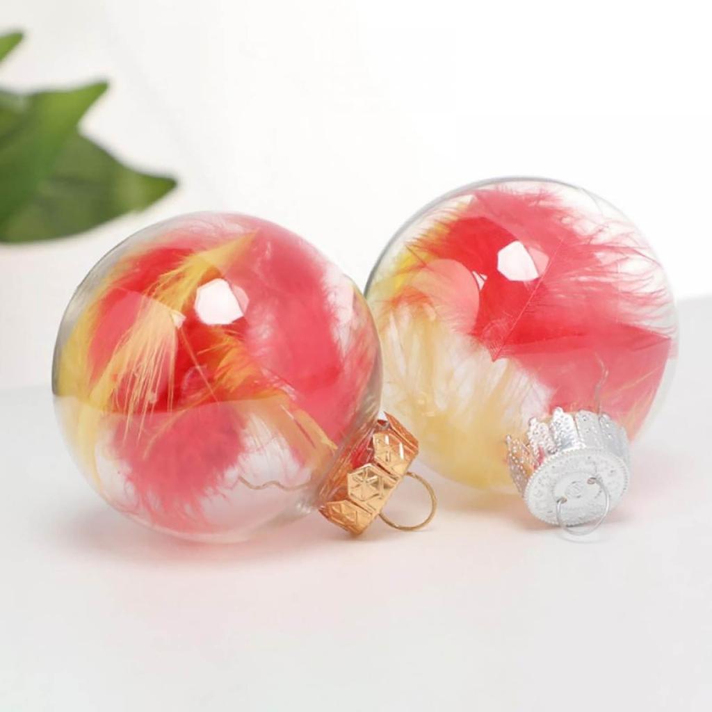 9 Stück durchsichtige, befüllbare Deko-Kugeln aus Kunststoff, Weihnachts-DIY-Bastelkugeln für die Weihnachtsfeier-Dekoration, DIY-Badebomben-Form-Set