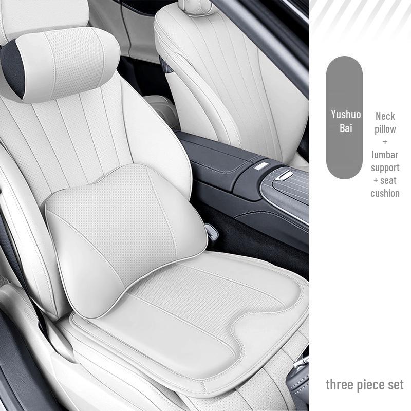 Jiyue 01/07 Car Headrest & Backrest Memory Foam Cushion with Neck and Lumbar Support