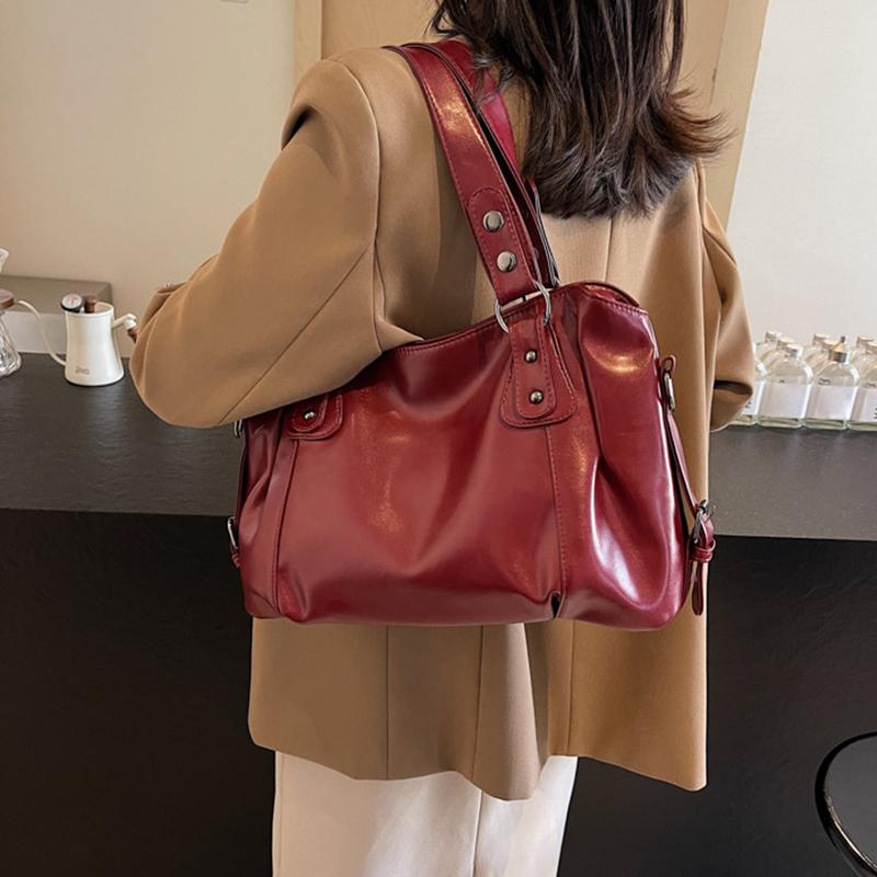 Soft Shoulder Bags High Quality Solid Colors Bags for Women Fashion Zipper Pu Women's Large Capacity Handbags
