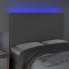 Maison Exclusive - Tête de lit à LED Gris 144x5x118/128 cm Similicuir