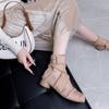 Fashion French-Style Thick-Heeled Laced Belt Buckle Tassel Ballet Single Shoes For Women To Wear Retro Mary Jane Shoes