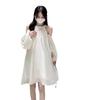 Women's Off-Shoulder Halter Neck White A-Line Dress - Autumn 2025 Fashion