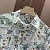 Young Men's Handsome Little Fresh Floral Loose Short-sleeved Shirt Men's Summer Fashion Versatile Casual Trendy Brand Shirt