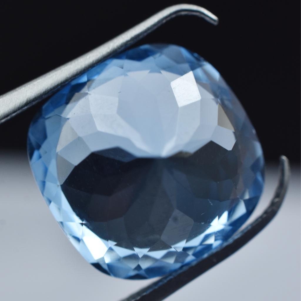 Natural Blue Sapphire Loose Gemstone Square Cushion Cut 11.35 Ct September Birthday Birthstone