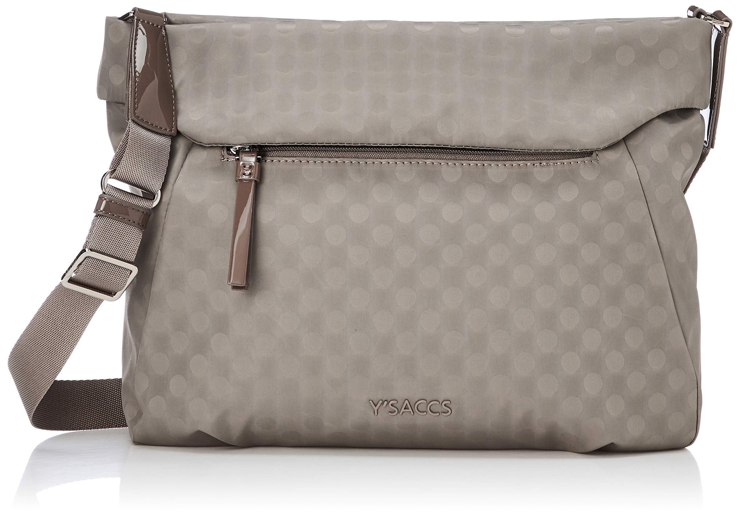 

Shoulder Bag Polka Dots Shoulder M Gray [Isaac] Fold-over Bag, Size, Women s,