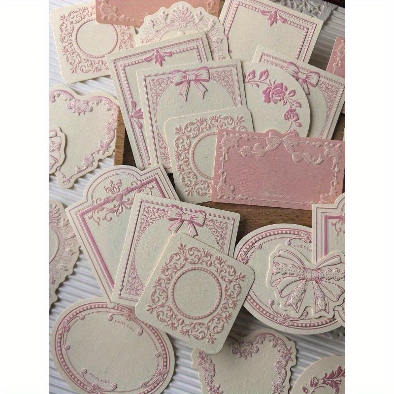 A Box Of 30 Simple And Creative Embossed Sticky Note Material Papers, DIY Decoration Collage Handicraft Materials, Festival Gifts, Personalized