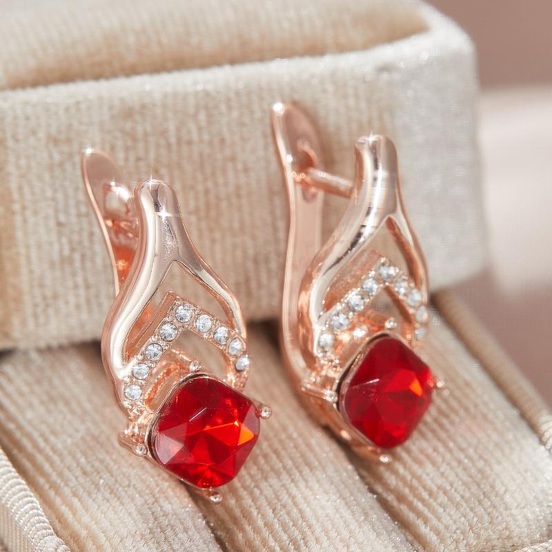 

Классическая Мода Элегантные Красные Серьги с Кубическим Цирконием Женские Роскошные для Помолвки Свадьбы Банкета Циркон Подарок