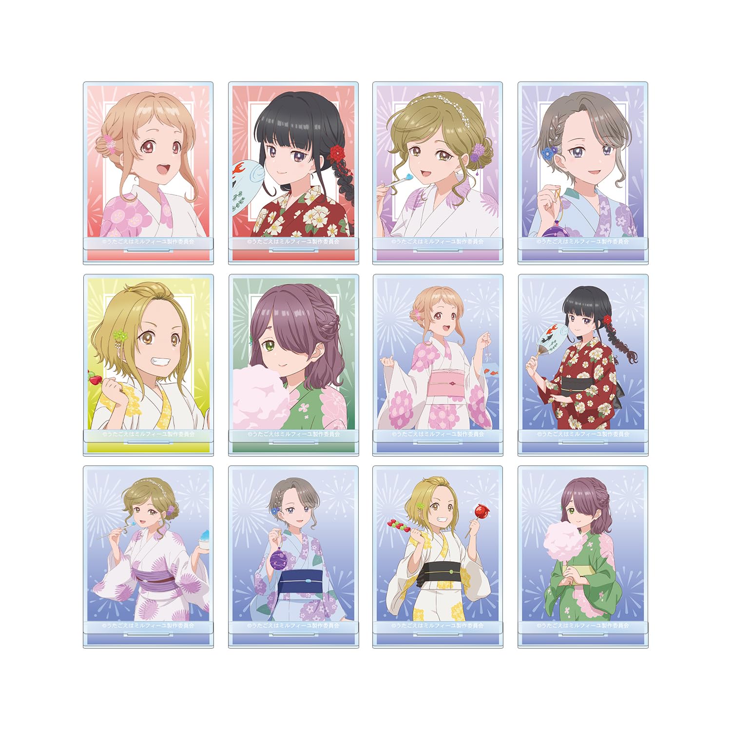 

TV Anime [Utagoe wa Mille-feuille] Original Illustration Summer Festival Ver. Trading Acrylic Stands Box of 12
