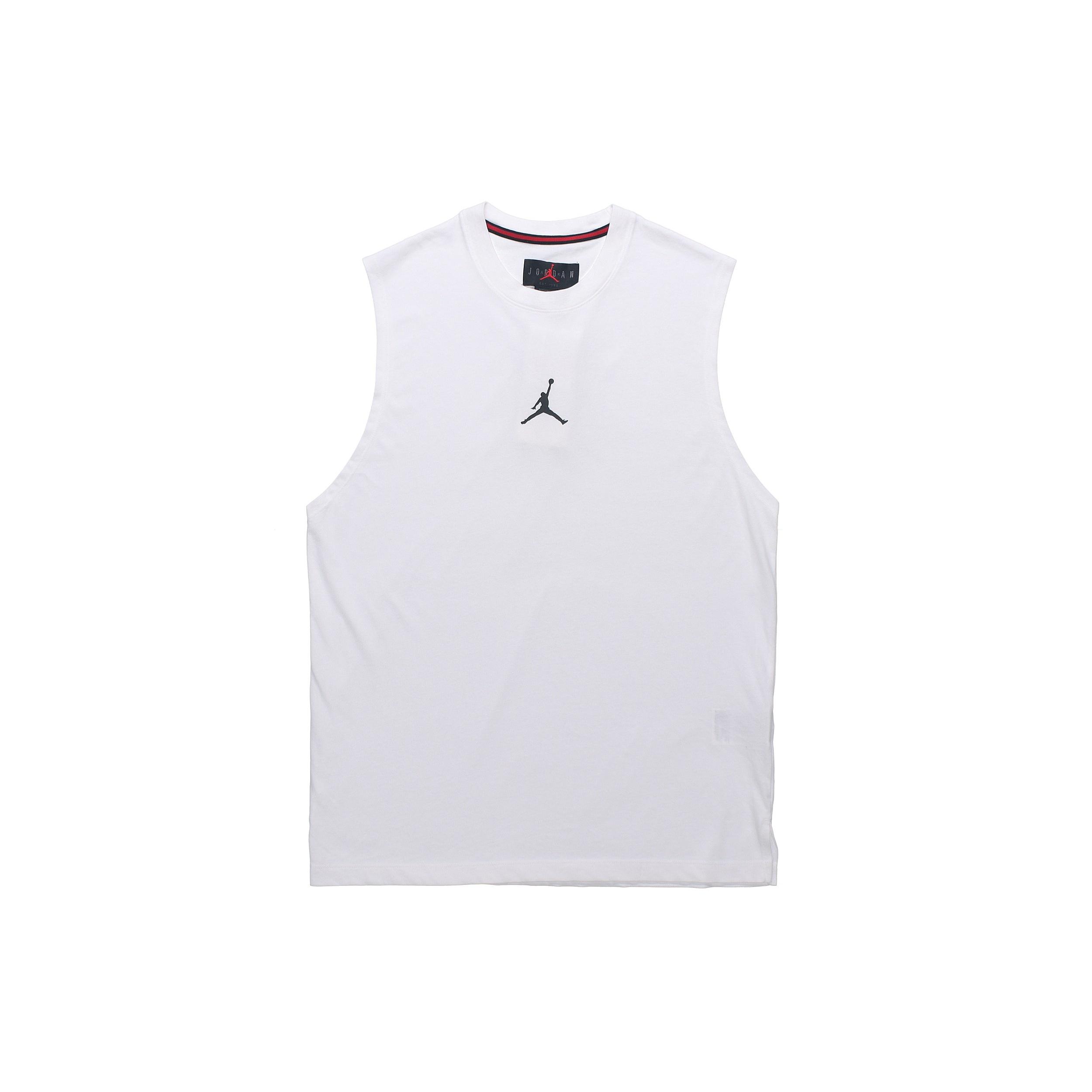 Air Jordan Training Sports Quick-dry Knit Round Collar Vest Men s White DC3237-100 XXL