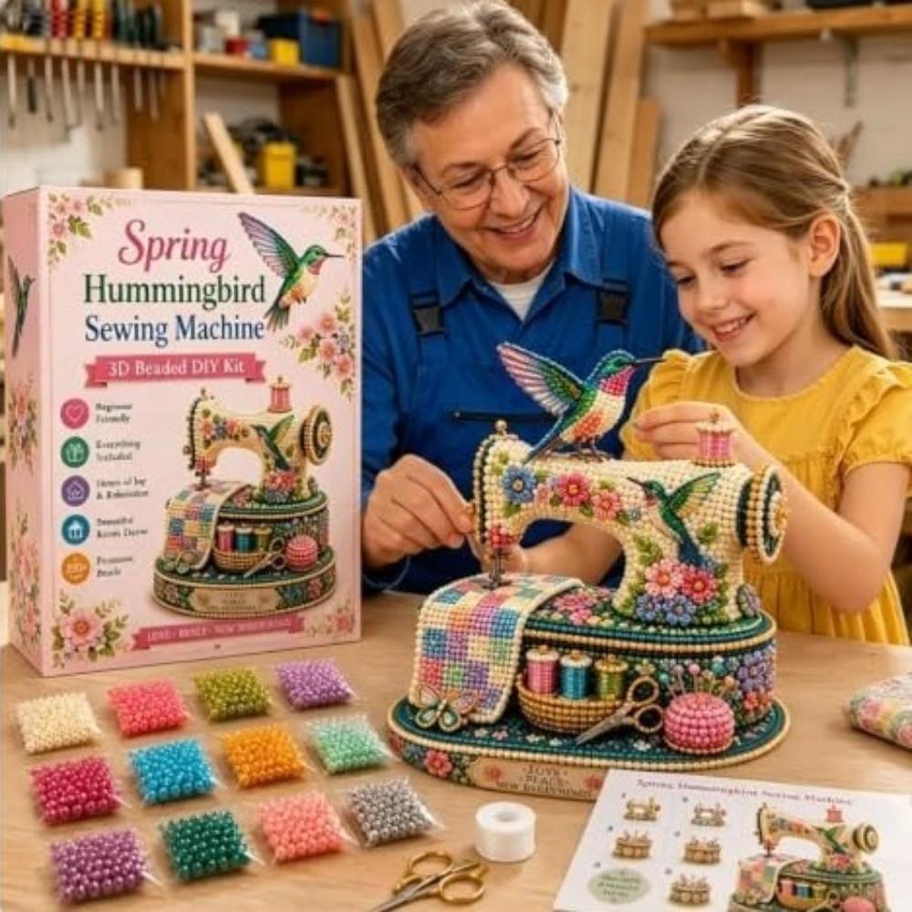 3D Beaded Beaded DIY Kit Spring Hummingbird Design Collector Edition Keepsake for Adults