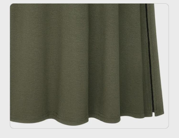 Hoge taille riem split rok - Koreaanse stijl slim fit voor vrouwen, halflang