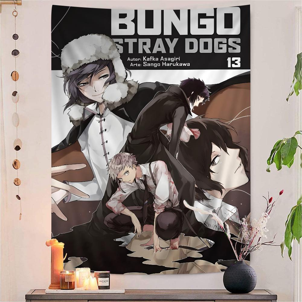 

Movie DIY Wall Tapestry Japanese Anime Bungo Stray Dogs Hanging Tarot Hippie Wall Rugs Dorm INS Home Decor 74x94cm(29x37in)