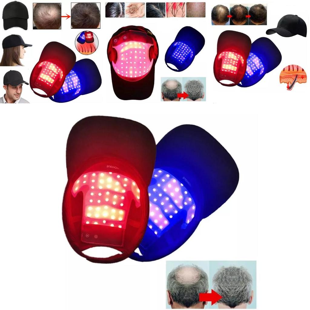 Led Red Laser Blue Light Therapy Hair Growth Cap Fast Regrowth Anti Hair Loss