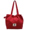 New Drawstring Shoulder Bag Lazy Style Tote Cloth Bag Women's Large Capacity Commuting Bag Student Class Bag