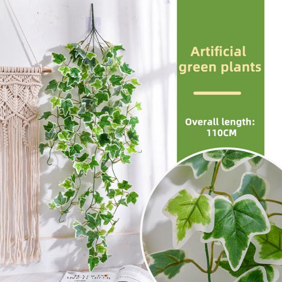 Hanging Artificial Green Plants UV Resistant Realistic Fake Leaf Vine Ivy Wedding Party Indoor Outdoor Garden Wall Hanging Faux Greenery Decoration