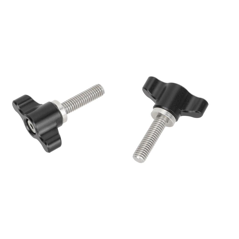 HDRIG Mini T-Handle Flat Head Hand-Tightened Metal Wing M5 Screw 1/4 Photography 3710