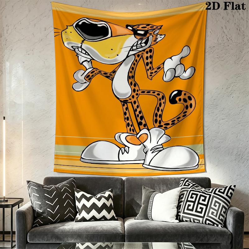 Chester Cheetah Wall Tapestry Aesthetic Wall Hanging Printed Fabric Blanket Decorative Tapestries for Bedroom Living Room Home Decor