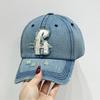 Hat Baseball Cap Cowboy Washed and Old Letter Men's and Women's New European and American Simple Korean Version Soft Duckbill Hat with High-end Feel