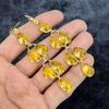 Citrine Gemstone Handmade 925 Sterling Silver Jewelry Earring 3.82" M-2990