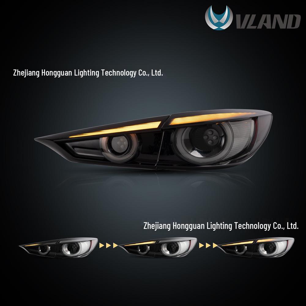 LED Taillight Assembly for 2014-2019 Mazda 3 Axela - Flowing Welcome Light Modification