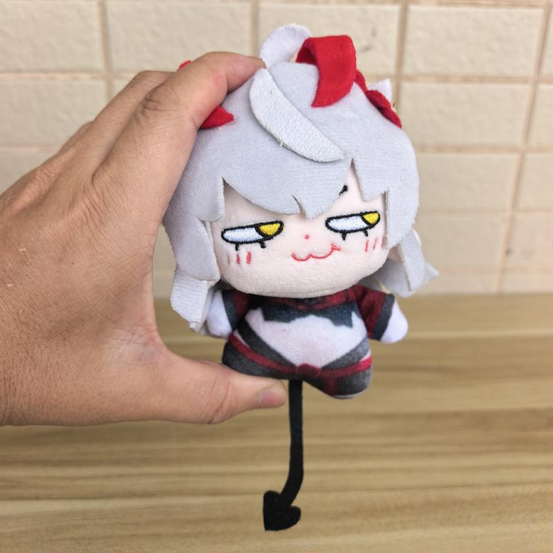 12Cm Adorned With Charming Tail Role Play Wiš'Adel Cartoon Gaming Arknights Character Ew Walter W Wisadel Soft Playthings Toon Pendant Plush Doll