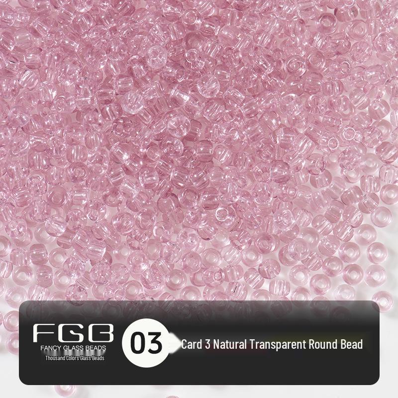 Thousand Colors 3mm Transparent Glass Seed Beads: Non-Fading DIY Jewelry Accessories