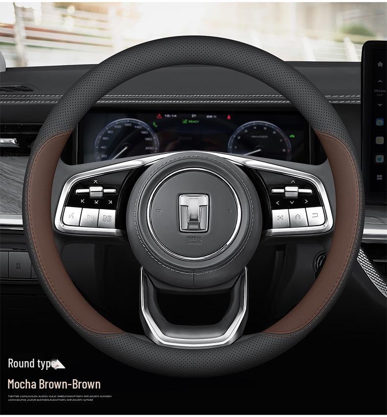 Universal Ultra-Thin Leather Steering Wheel Cover for Tank 300-800 Models