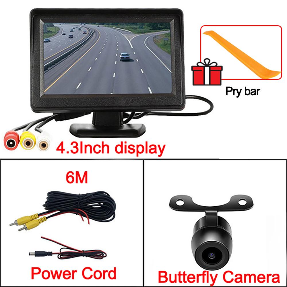 4.3Inch Rear View Camera Monitor Screen Reversing Camera for Car Parking Parking System Camera for Vehicle DashCam Backup Camera