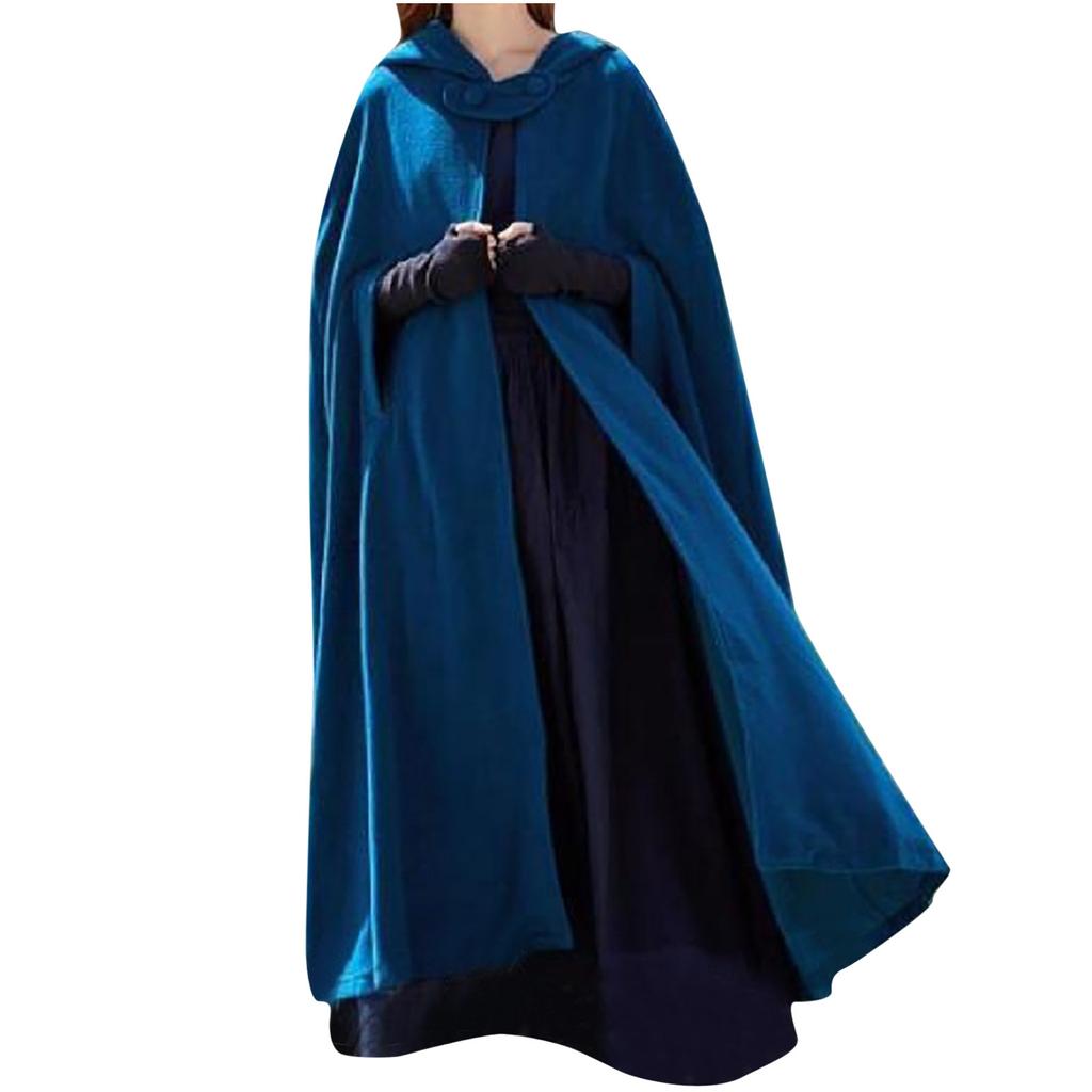 💰Köp billigt online Women Autumn Fashion Solid Hooded Button Cloak ...
