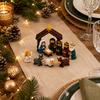 Nativity Scene Bead Craft Kit DIY Beaded Figurines Set for Holiday Decorations and Handcraft Activities for Family Use
